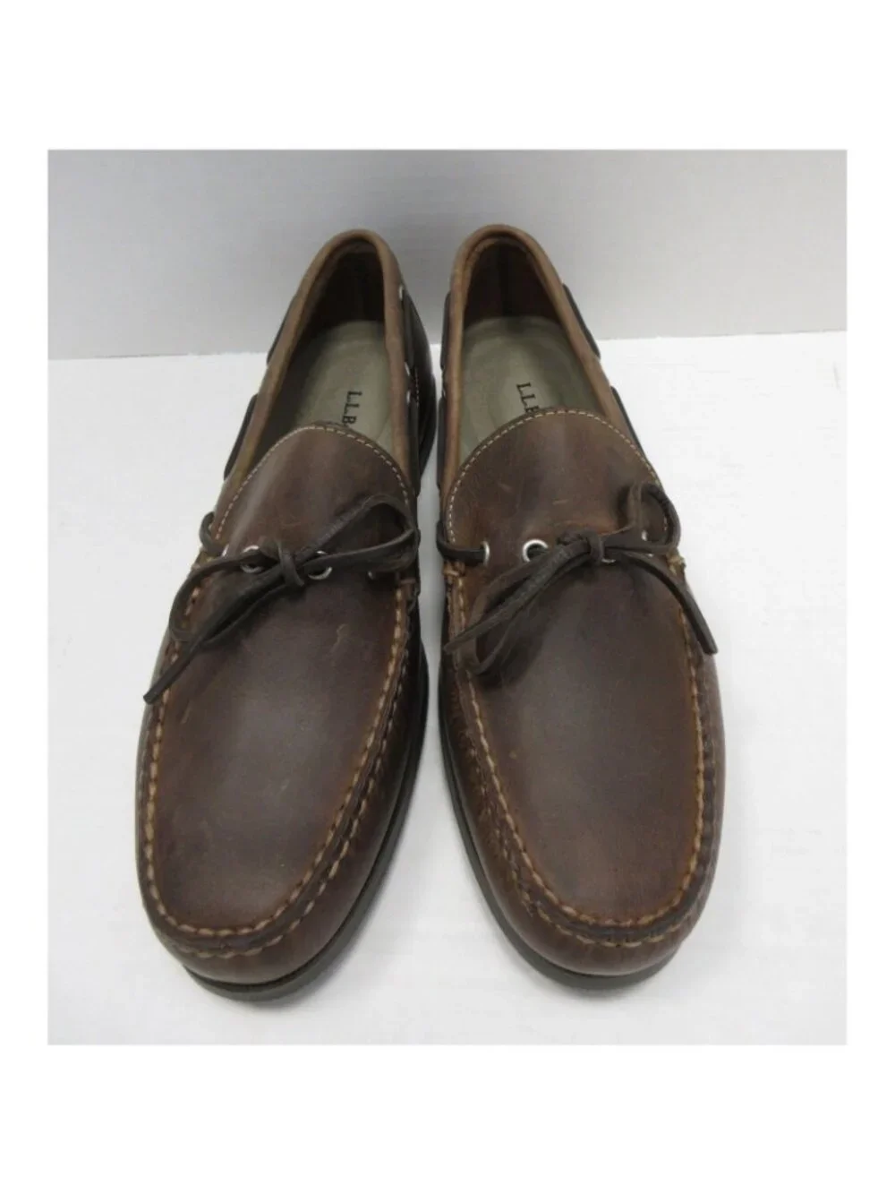 LL Bean Boat Shoes 11.5 D Loafer Leather Camp Moccasin Slip On Moc Toe